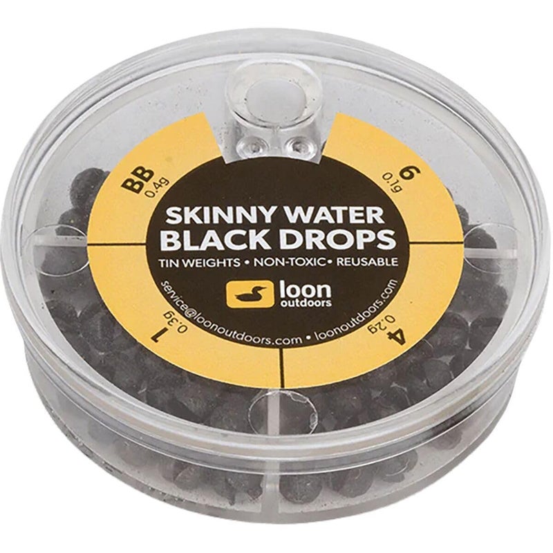 Loon Outdoors Black Drops Split Shot | 4 Division - Skinny Water - Image 1